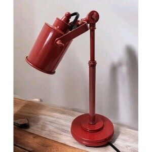 Pottery Barn Photographers Task Lamp Red (Faded Color) Adjustable Industrial